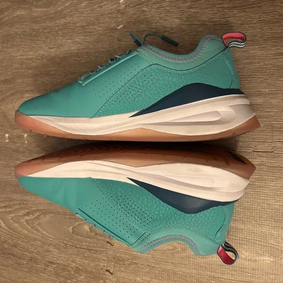 Clove Sneaker Womens 9 Teal Pacific Palm Classic Nursing Casual Faux Leather - Picture 4 of 6